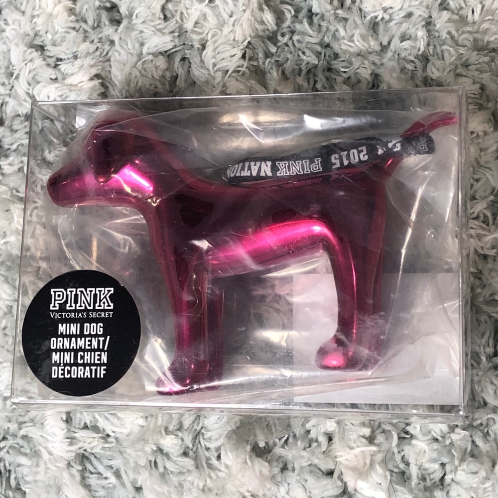 Victoria Secret Pink mini dog ornament 2015